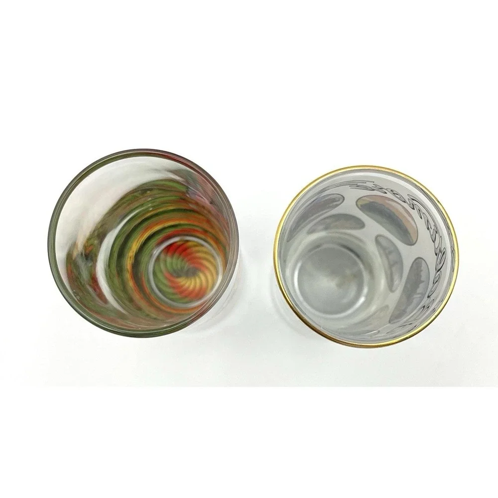 Vintage Baltimore Shot Glasses Set of 2 ESPN Zone Souvenir Gold‎ Rim 1990s